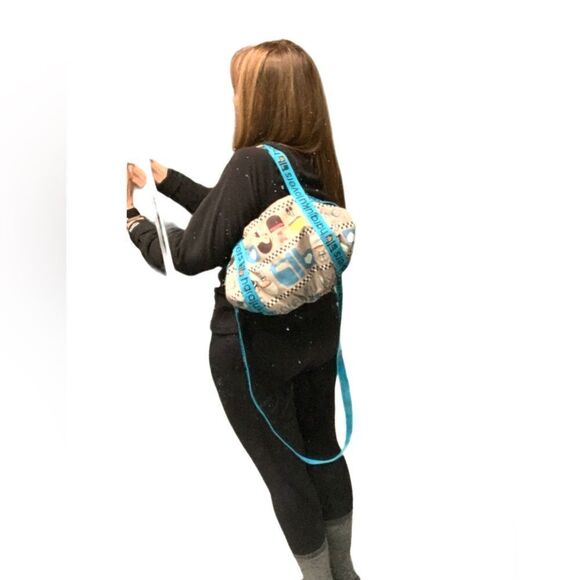 HARAJUKU LOVERS Gwen StefaniLARGE PURSE turquoise beige crossbody+ purse - Picture 10 of 15